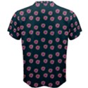 Peach Purple Daisy Flower Teal Men s Cotton Tee View2