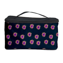 Peach Purple Daisy Flower Teal Cosmetic Storage