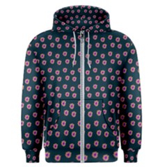 Peach Purple Daisy Flower Teal Men s Zipper Hoodie