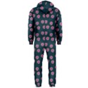 Peach Purple Daisy Flower Teal Hooded Jumpsuit (Men)  View2