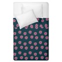 Peach Purple Daisy Flower Teal Duvet Cover Double Side (Single Size) View2