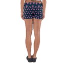 Peach Purple Daisy Flower Teal Yoga Shorts View2