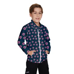 Peach Purple Daisy Flower Teal Kids  Windbreaker