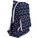 Peach Purple Daisy Flower Teal Travelers  Backpack View2