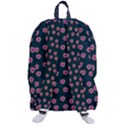 Peach Purple Daisy Flower Teal Travelers  Backpack View3