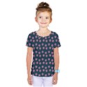 Peach Purple Daisy Flower Teal Kids  One Piece Tee View1