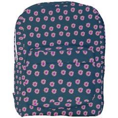 Peach Purple Daisy Flower Teal Full Print Backpack