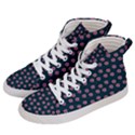 Peach Purple Daisy Flower Teal Men s Hi-Top Skate Sneakers View2