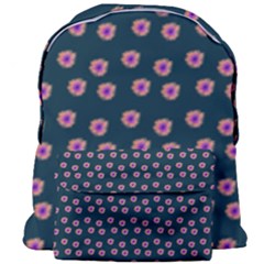 Peach Purple Daisy Flower Teal Giant Full Print Backpack