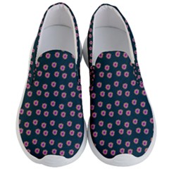 Peach Purple Daisy Flower Teal Men s Lightweight Slip Ons