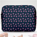 Peach Purple Daisy Flower Teal Make Up Pouch (Large) View1