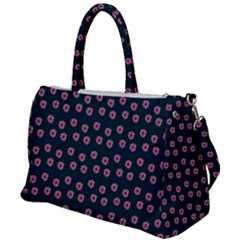 Peach Purple Daisy Flower Teal Duffel Travel Bag