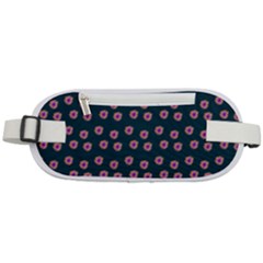 Peach Purple Daisy Flower Teal Rounded Waist Pouch