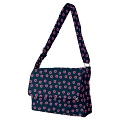 Peach Purple Daisy Flower Teal Full Print Messenger Bag (m) by snowwhitegirl