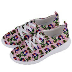 60s Girl Pink Floral Daisy Women s Lightweight Sports Shoes by snowwhitegirl