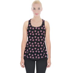 Peach Purple Daisy Flower Black Piece Up Tank Top by snowwhitegirl