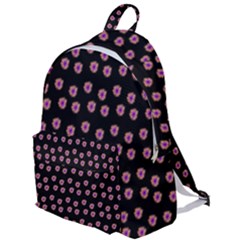 Peach Purple Daisy Flower Black The Plain Backpack by snowwhitegirl