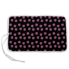 Peach Purple Daisy Flower Black Pen Storage Case (s) by snowwhitegirl