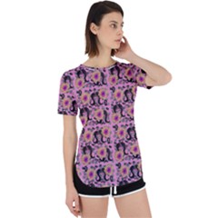 60s Girl Floral Pink Perpetual Short Sleeve T-shirt