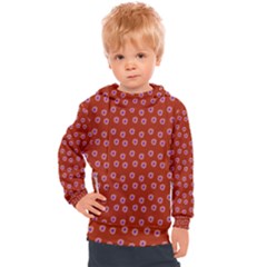 Peach Purple Daisy Flower Red Kids  Hooded Pullover