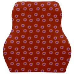 Peach Purple Daisy Flower Red Car Seat Velour Cushion  by snowwhitegirl