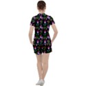 60s Girl Floral Daisy Black Women s Tee and Shorts Set View2