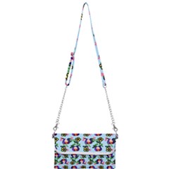 60s Girl Light Blue Floral Daisy Mini Crossbody Handbag by snowwhitegirl