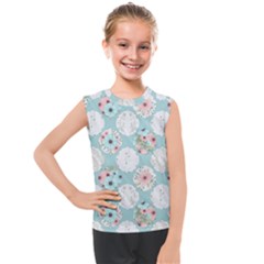 Floral Work Kids  Mesh Tank Top