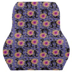 60s Girl Floral Blue Car Seat Back Cushion  by snowwhitegirl