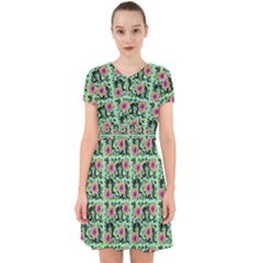 60s Girl Floral Green Adorable In Chiffon Dress by snowwhitegirl