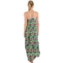 60s Girl Floral Green Cami Maxi Ruffle Chiffon Dress View2