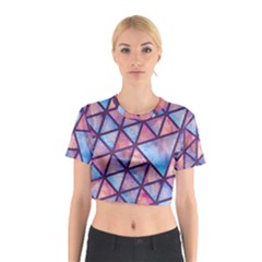 Triangle Mandala Pattern Cotton Crop Top by designsbymallika