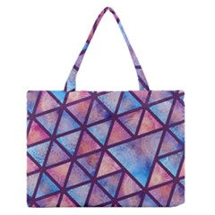 Triangle Mandala Pattern Zipper Medium Tote Bag by designsbymallika