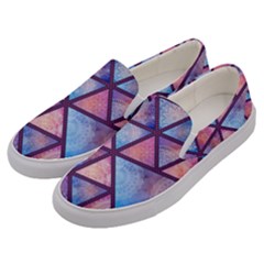 Triangle Mandala Pattern Men s Canvas Slip Ons by designsbymallika