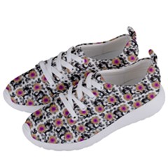 60s Girl Floral White Women s Lightweight Sports Shoes by snowwhitegirl