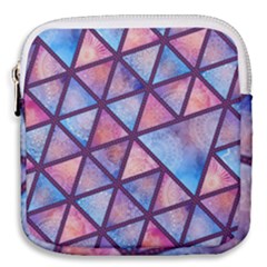 Triangle Mandala Pattern Mini Square Pouch by designsbymallika