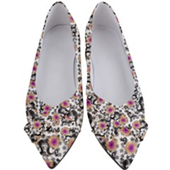 60s Girl Floral White Women s Bow Heels