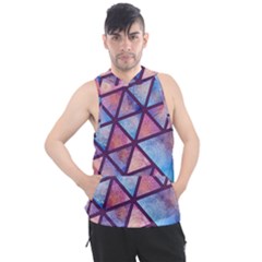 Triangle Mandala Pattern Men s Sleeveless Hoodie