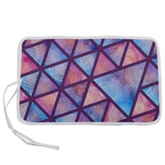 Triangle Mandala Pattern Pen Storage Case (l) by designsbymallika