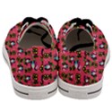 60s Girl Dark Pink Floral Daisy Men s Low Top Canvas Sneakers View4