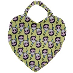 Doctor Pattern Giant Heart Shaped Tote by snowwhitegirl