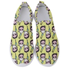 Doctor Pattern Men s Slip On Sneakers by snowwhitegirl