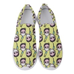 Doctor Pattern Women s Slip On Sneakers by snowwhitegirl