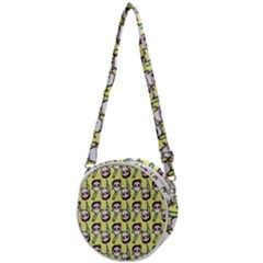 Doctor Pattern Crossbody Circle Bag by snowwhitegirl