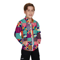 Geometric Mosaic Kids  Windbreaker by designsbymallika