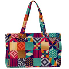 Geometric Mosaic Canvas Work Bag by designsbymallika