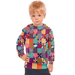 Geometric Mosaic Kids  Hooded Pullover