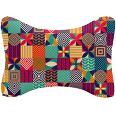 Geometric Mosaic Seat Head Rest Cushion by designsbymallika