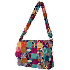 Geometric Mosaic Full Print Messenger Bag (s) by designsbymallika