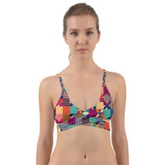 Geometric Mosaic Wrap Around Bikini Top by designsbymallika